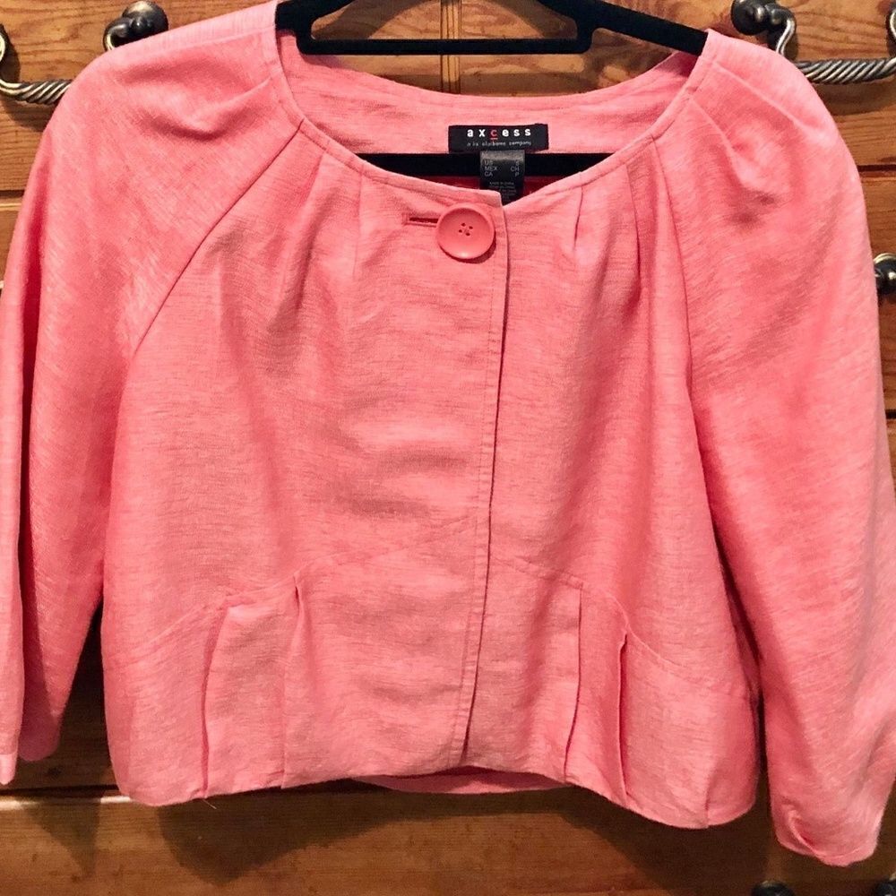 axcess Peach 3/4 Sleeve Blazer